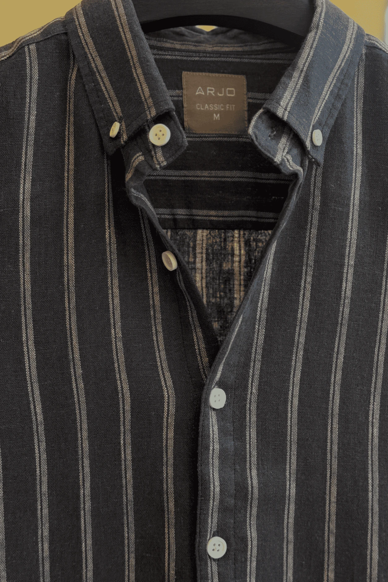 Derris Shirt in Dark Sand Stripe