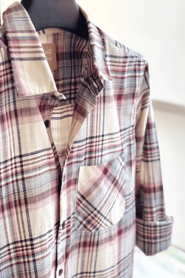 Rust & Mist Muted Grid Shirt