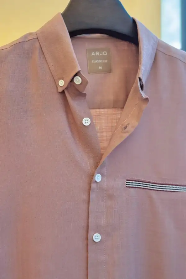 Muted Rose Premium Shirt with Stripe Bon Pocket