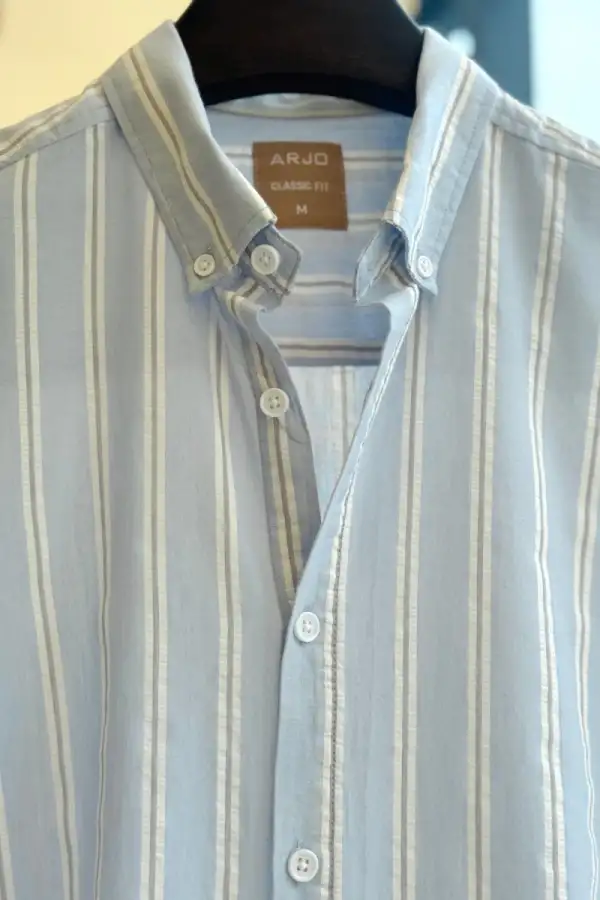 Sky Blue Wave Stripe Remi Shirt