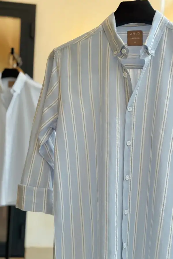 Sky Blue Wave Stripe Remi Shirt