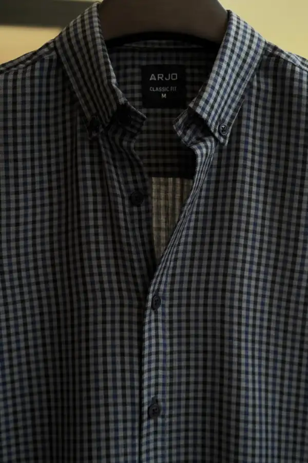Winter Navy Micro Check Shirt
