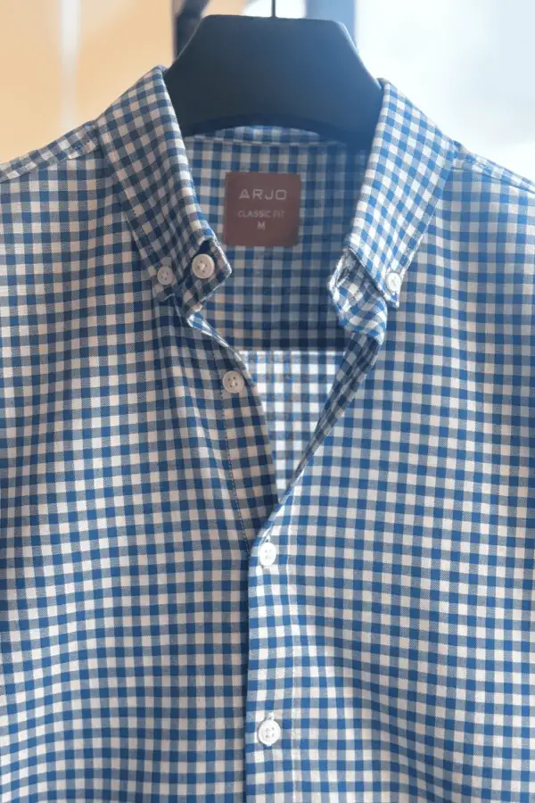 White & Blue Vibe Check Shirt