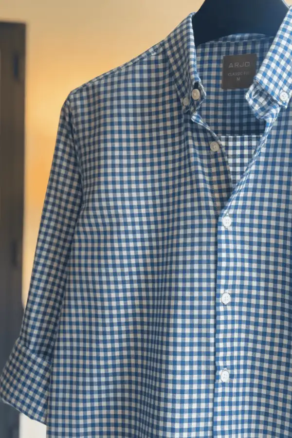 White & Blue Vibe Check Shirt
