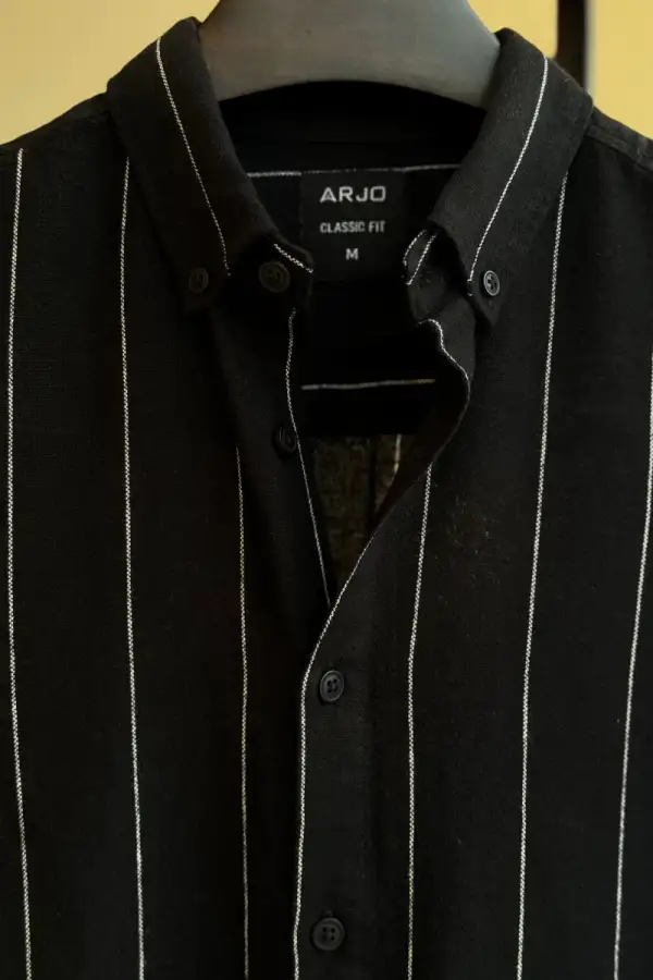 Black Vertical Stripe Shirt