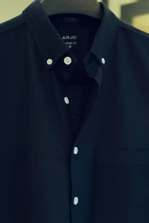 Nevy Blue Solid Casual Shirt
