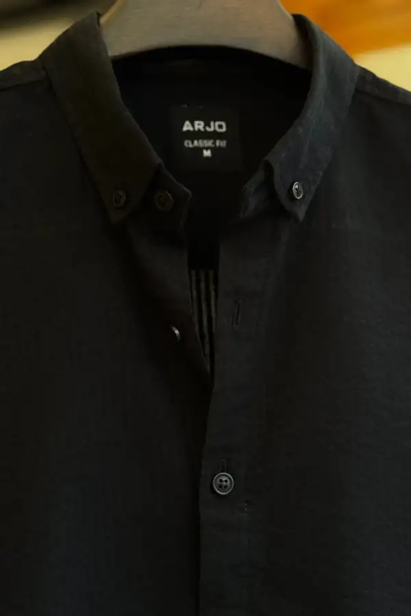 Matte Black Textured  Shirt