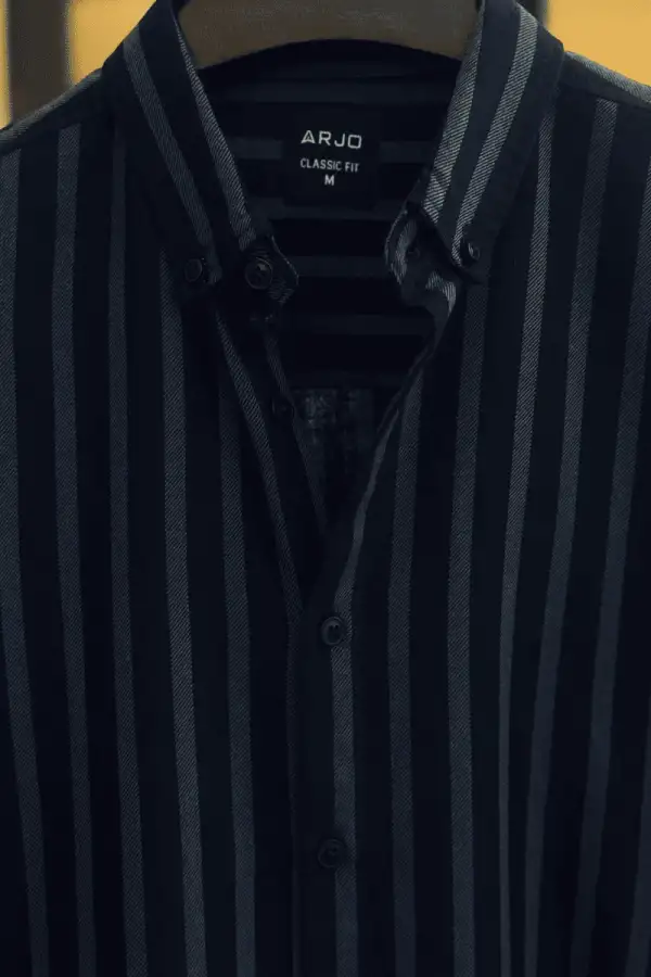 Deep Navy & Charcoal Vertical Stripe Shirt