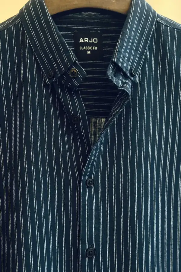 Navy Midnight Pinstripe Classic Shirt