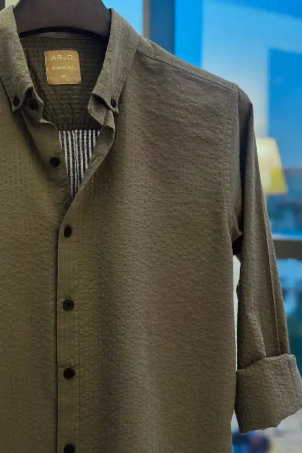 Olive Textured Shirt
