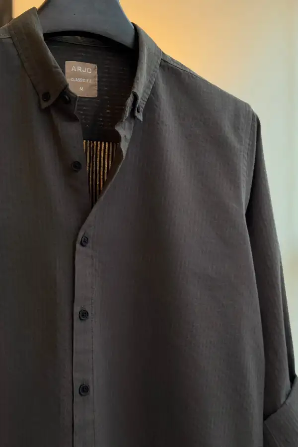 Dark Grayish Olive Texture Shirt