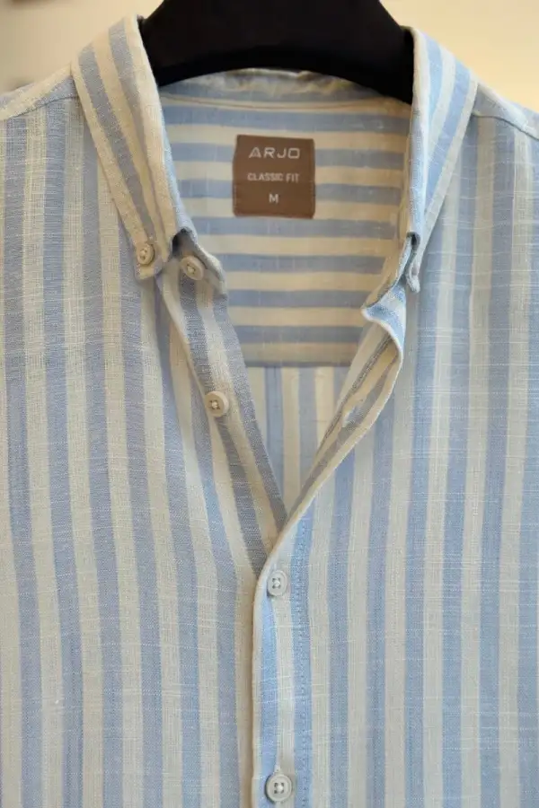 Cloud Blue & Ivory Stripes Shirt