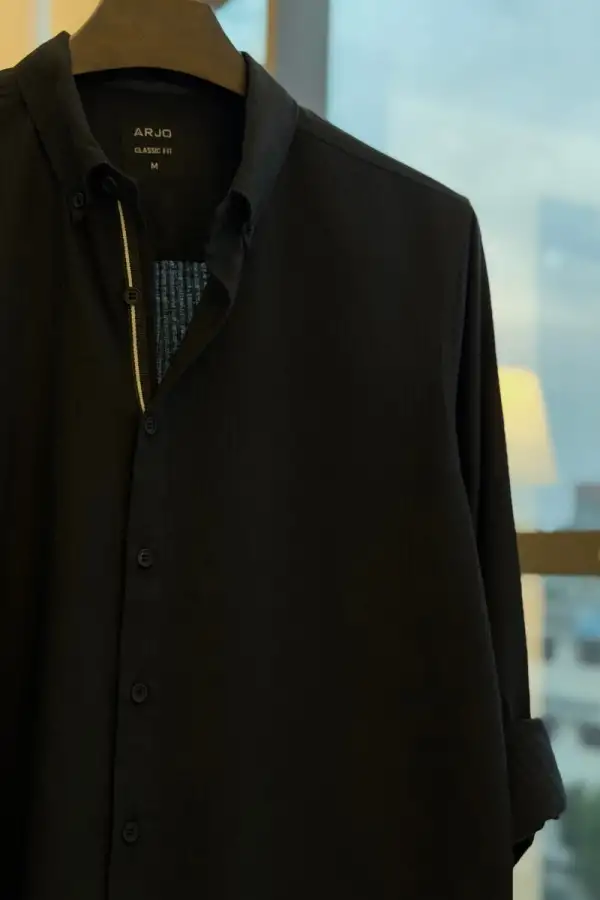 Midnight Textured Black Shirt