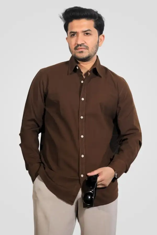 Oxford Dark Brown Classic Fit Shirt