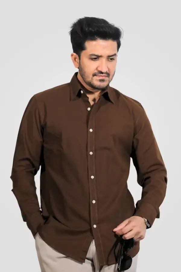 Oxford Dark Brown Classic Fit Shirt