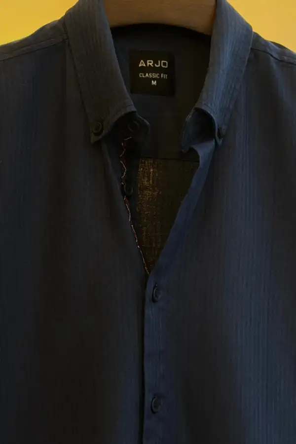 Midnight Navy Tonal Dobby Classic Shirt