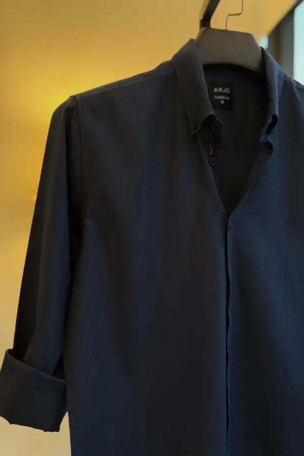 Midnight Navy Tonal Dobby Classic Shirt