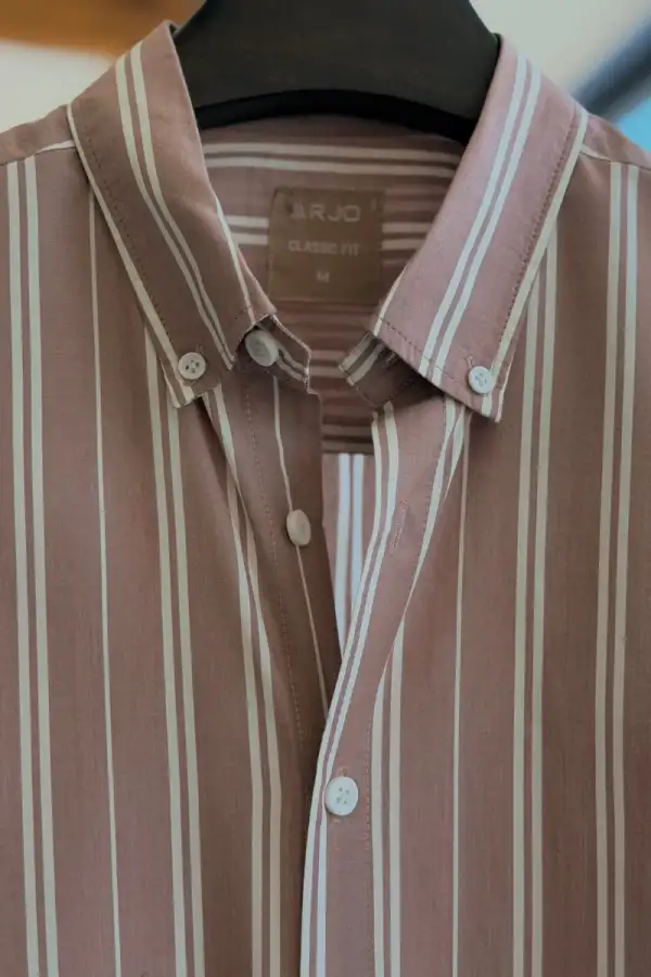 Warm Rose-Brown with White Stripes Shirt