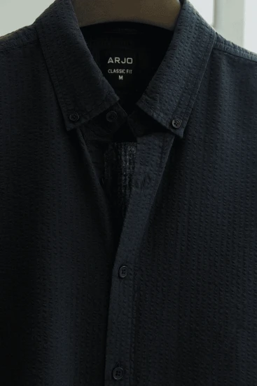 Matte Navy Blue Texture Shirt