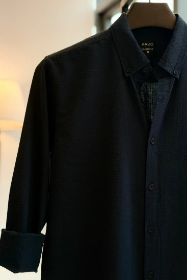 Matte Navy Blue Texture Shirt