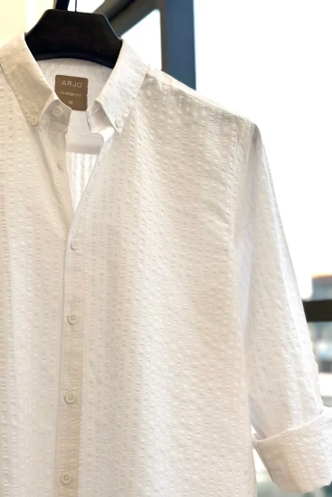 White Seersucker Shirt