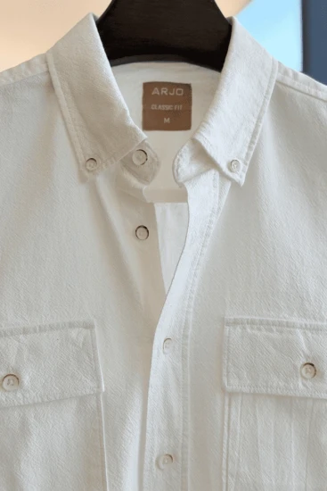 Classic Ivory Double-Pocket Shirt