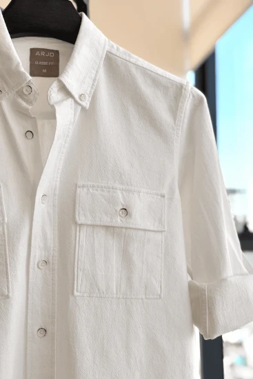 Classic Ivory Double-Pocket Shirt