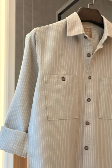 Beige Linear Workshirt