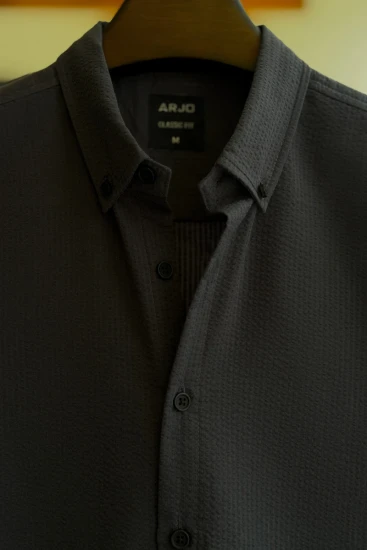 Navy Peony Seersucker Shirt