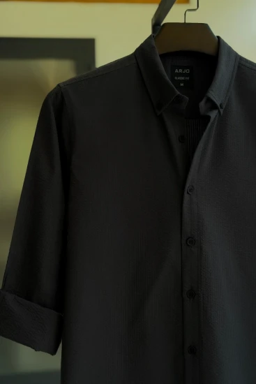 Navy Peony Seersucker Shirt