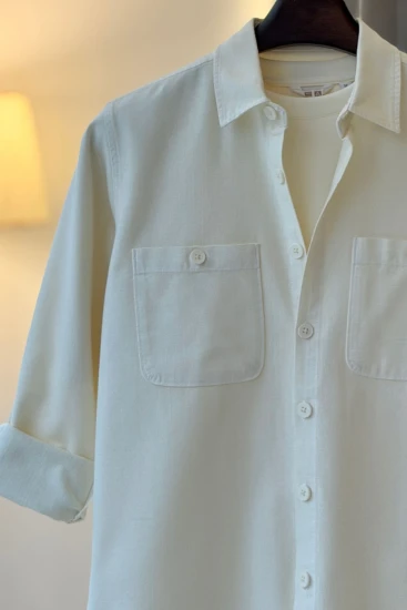 Light Ivory Double Pocket Over Shirt