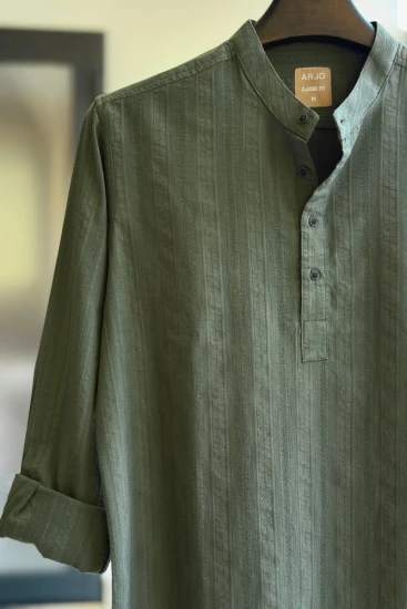 Dark Olive Green Stripe Katua