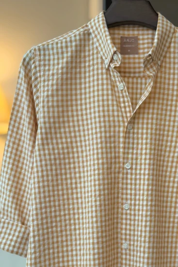 Beige-Brown & White Checks