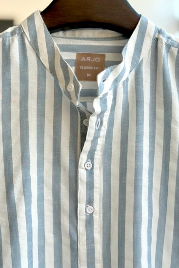 Powder Blue & White Stripe Katua