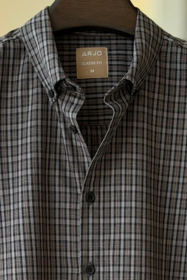 Grey-Black & Biscuits Checked Shirt
