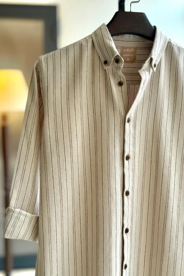 Sand Beige with Chocolate Stripes