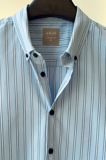 sky blue White and Black Accent Stripes