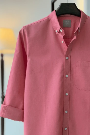 Salmon pink Oxford Cotton Shirt