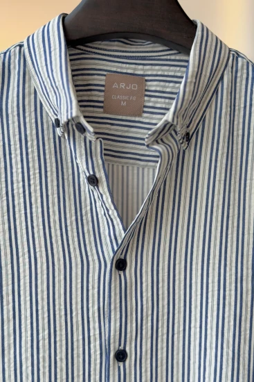 Blue And White Striped Shirt