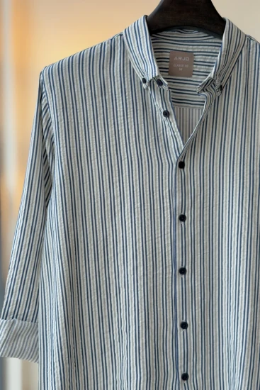 Blue And White Striped Shirt