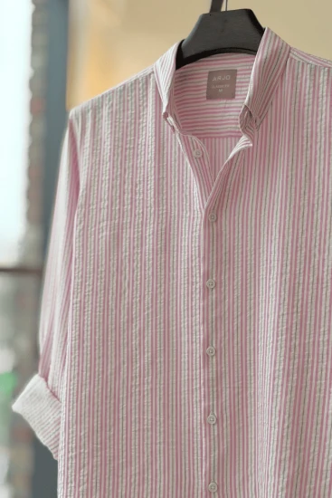 Pink And White Striped Shirt
