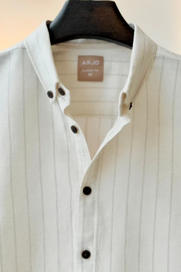 Cream With Beige Stripes Shirt