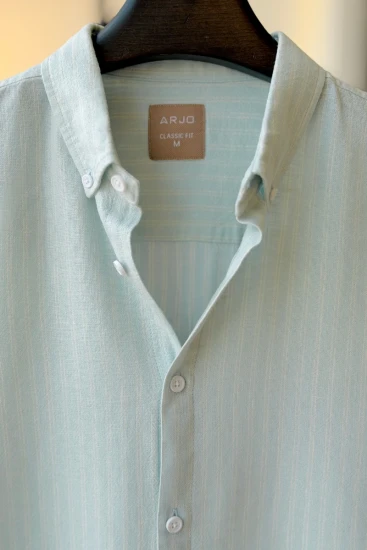 Dusty Mint With White Stripes