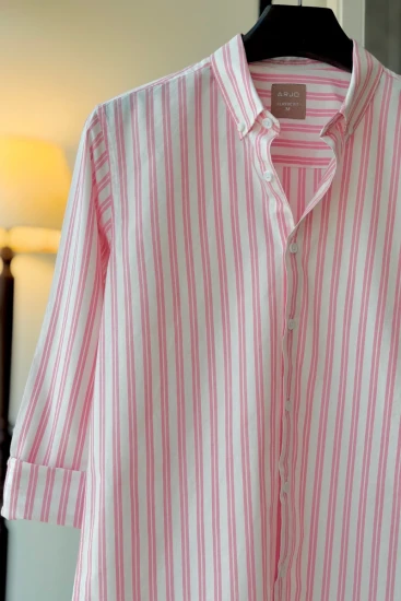White With Light Pink Stripes Shirt