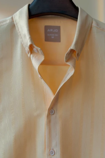 Peach Beige Stripes Shirt
