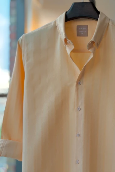 Peach Beige Stripes Shirt