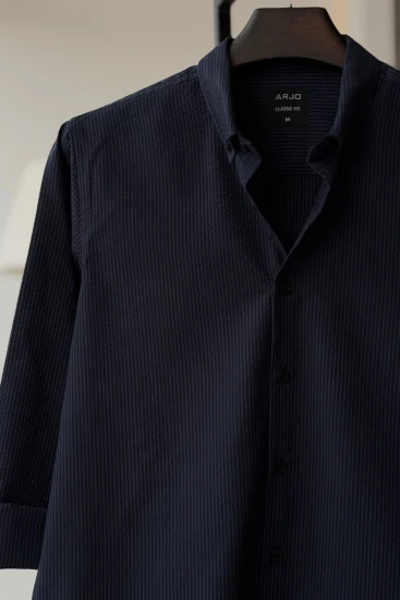 Dark Blue With Tonal Stripes Shirt