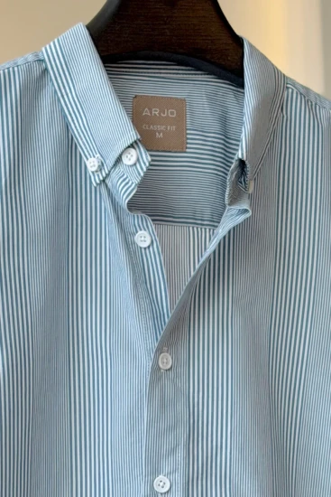 Pale Blue With White Stripes Shirt