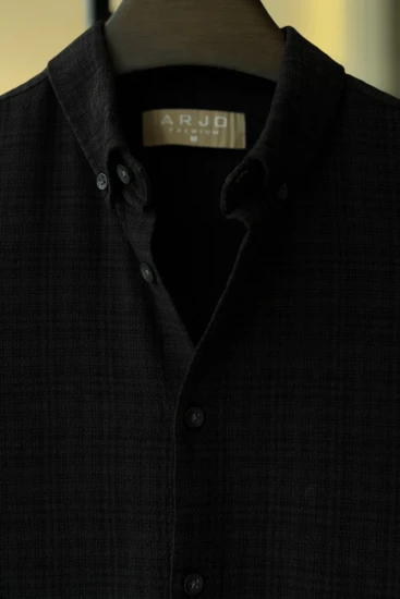 Black And Grey Check Pattern Shirt