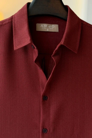 Burgundy Textured Shirt